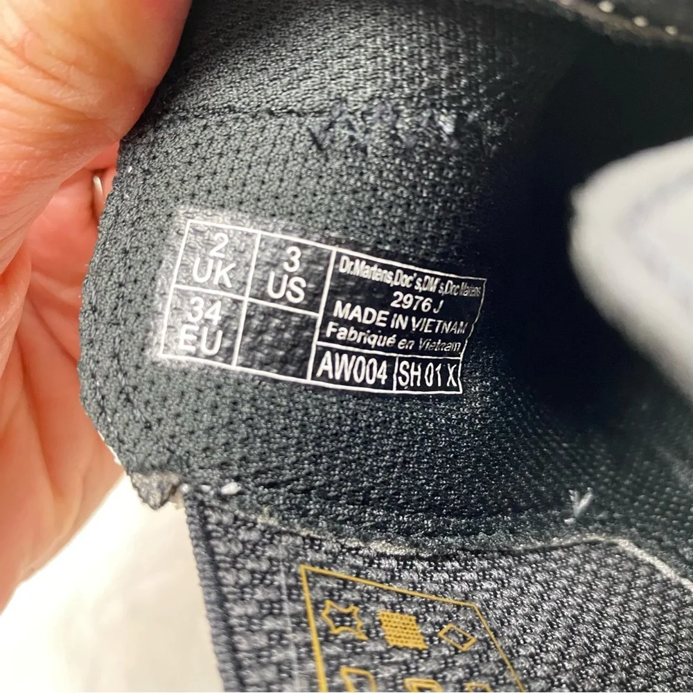 DR DOC MARTENS 2976 Quad Chelsea White Leather Romario Boots US Kids Sz 3 EU 34 - Picture 10 of 11